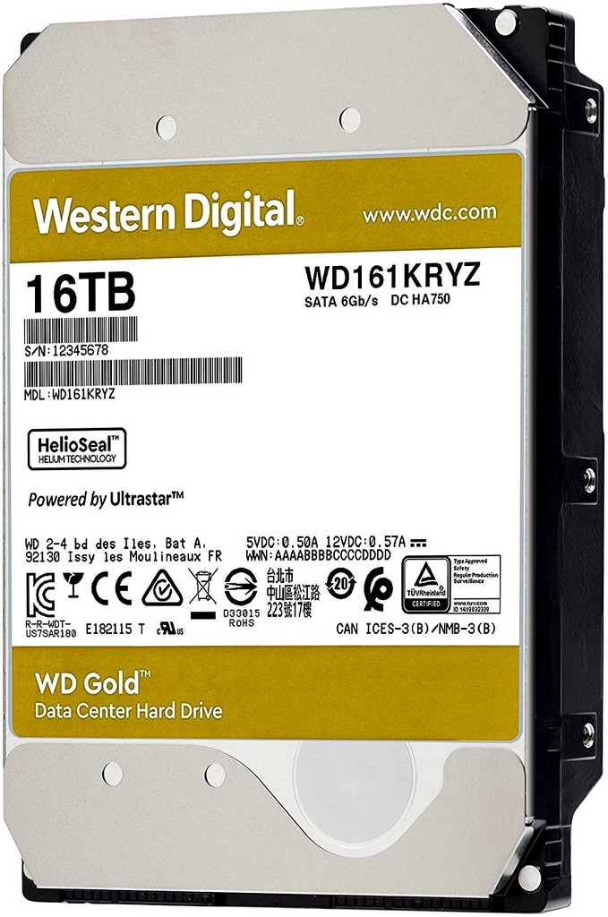 Western Digital 16.0TB 3.5 Gold Enterprise WD161KRYZ