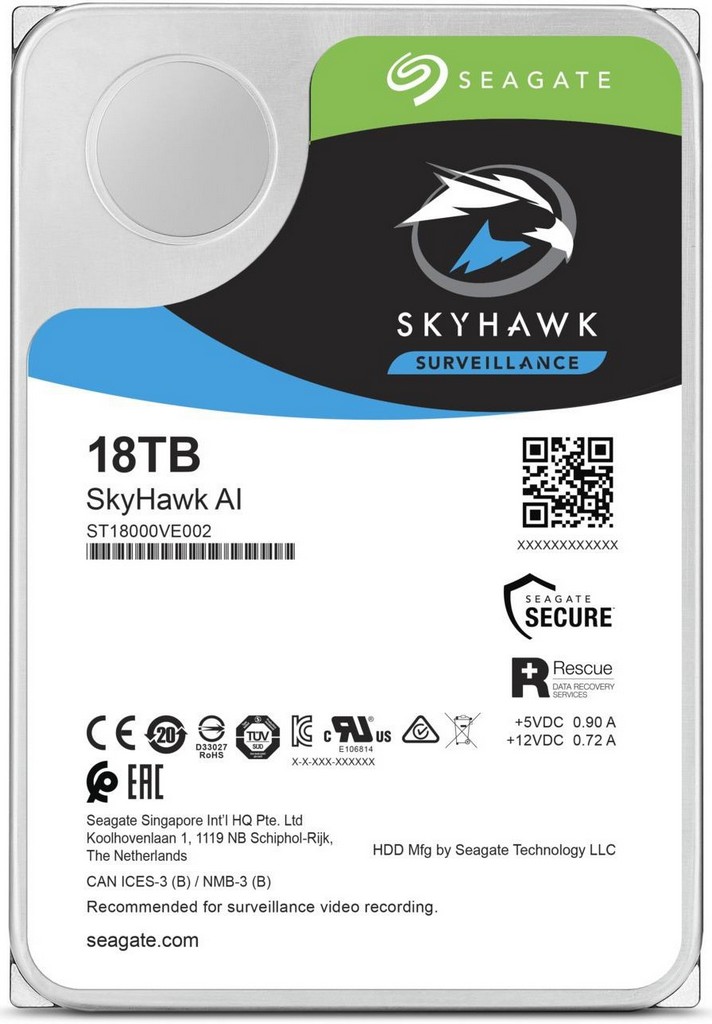 Seagate 18.0TB 3.5 SkyHawk AI Surveillance ST18000VE002