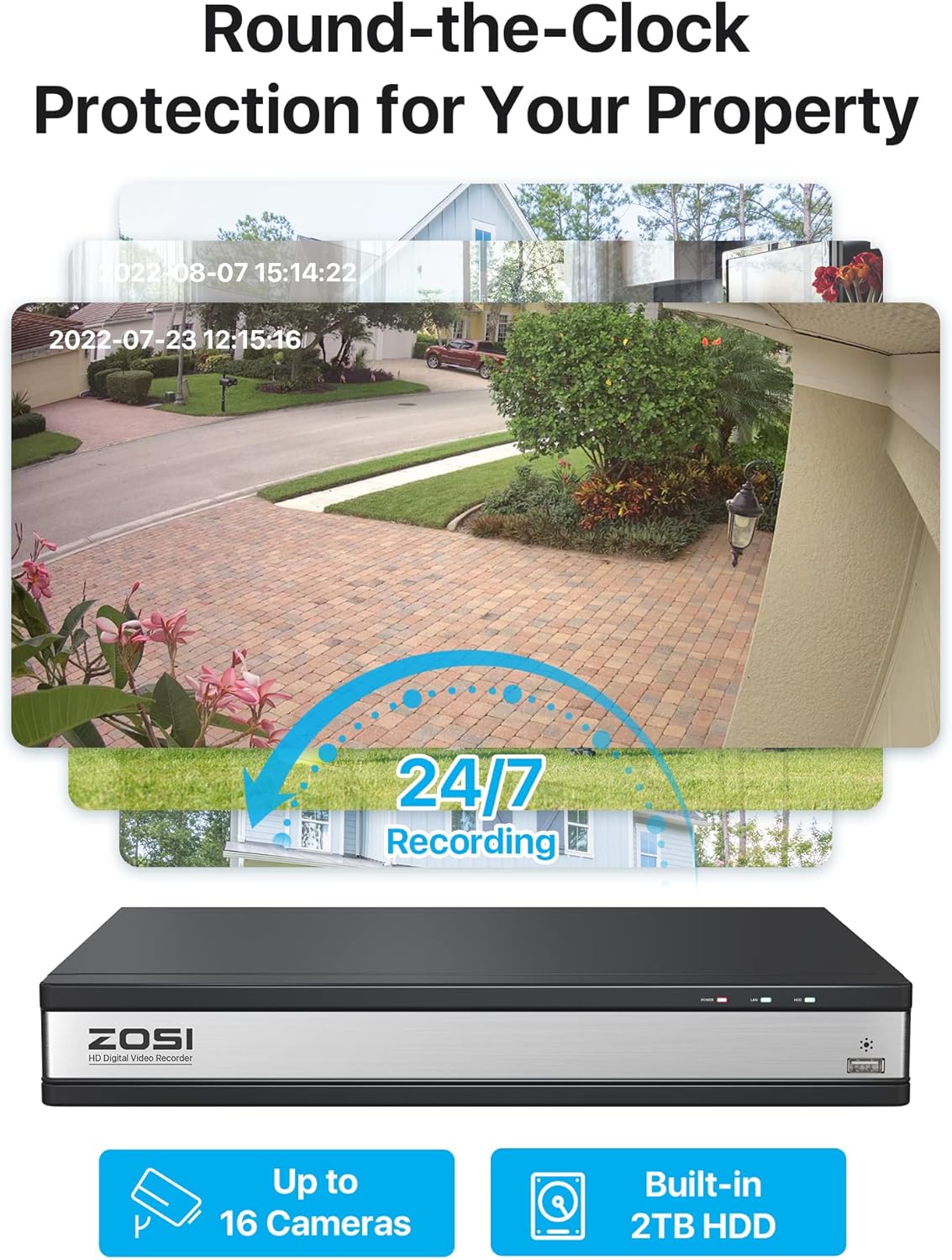 Zosi Set de Supraveghere Video cu 4 camere exterioare 16FKA-106B16S-00-EU-1