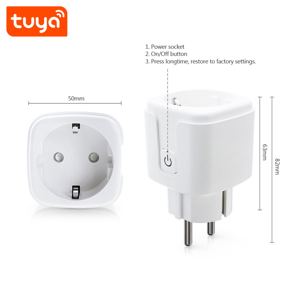 PST ZEU-003 Умная розетка WiFi Tuya Smart 16A