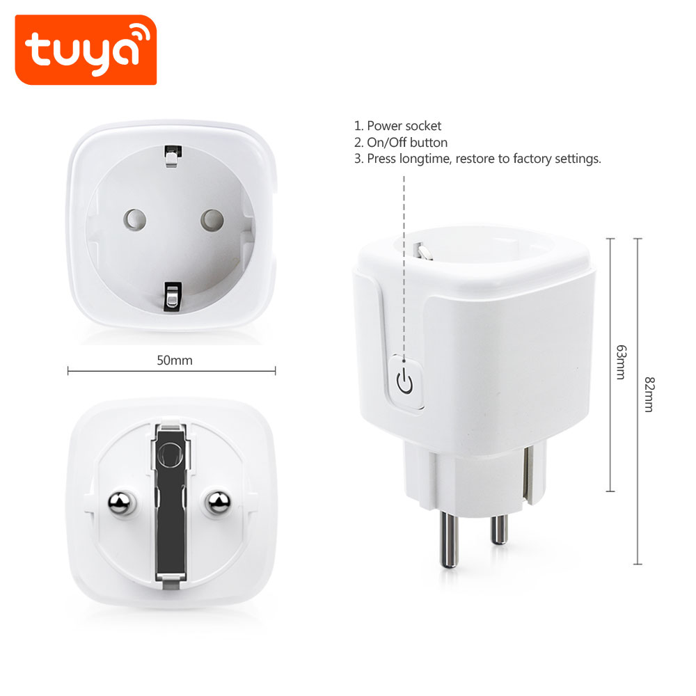 PST ZEU-003 Умная розетка WiFi Tuya Smart 16A