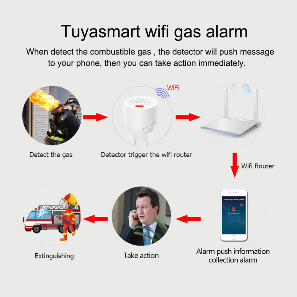 PST RQ400A Датчик CH4, LPG, BIO - WiFi Tuya Smart