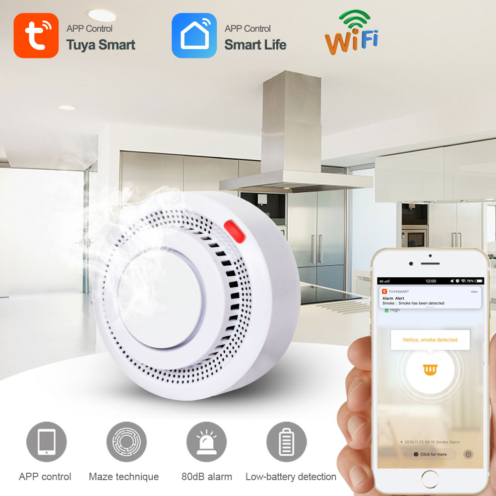 PST YG400A Датчик дыма WiFi Tuya Smart